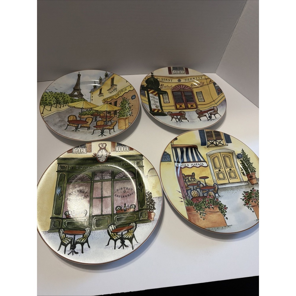 The Sakura Table Paris Bistro Salad Plates Set of 3 Gracey Knight Stoneware 8"
